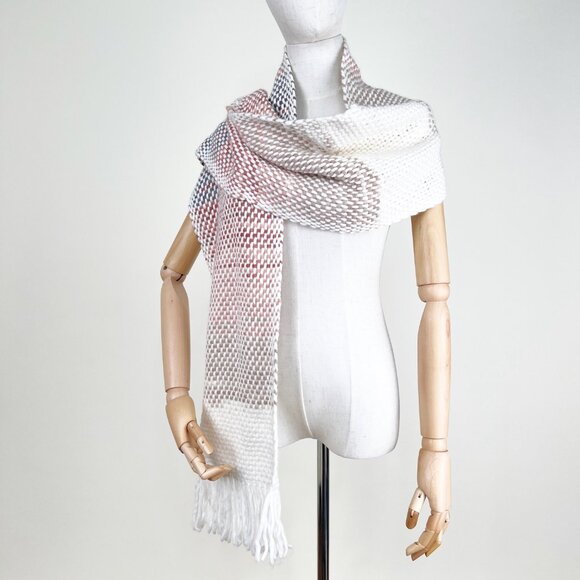 New Wool Blend Scarf Fringe Woven Christmas Gift Birthday Present European Italy - Picture 2 of 10